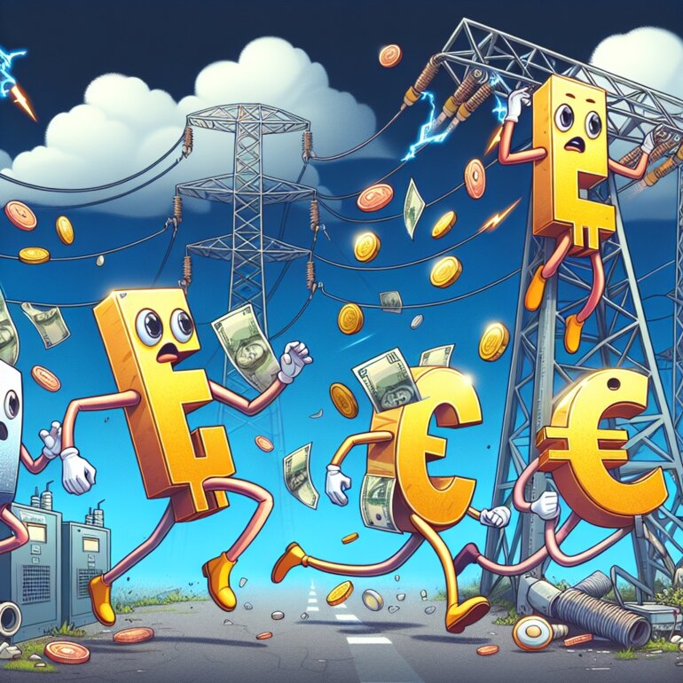 Illustration: Kapital flüchtet aus dem Stromnetz